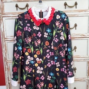 Ted Baker floral fit and flare dress.  NWT.